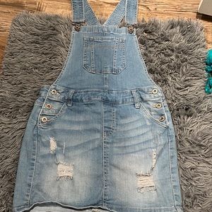 Wax jeans overall skirt/dress. size S.